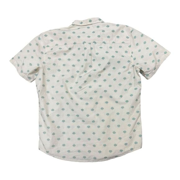 Prana Shirt Slim Fit Beige Organic Cotton Button Down Size XL Short Sleeve - Picture 8 of 8